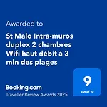 St Malo Intra-muros duplex 2 chambres Wifi haut débit à 3 min des plages